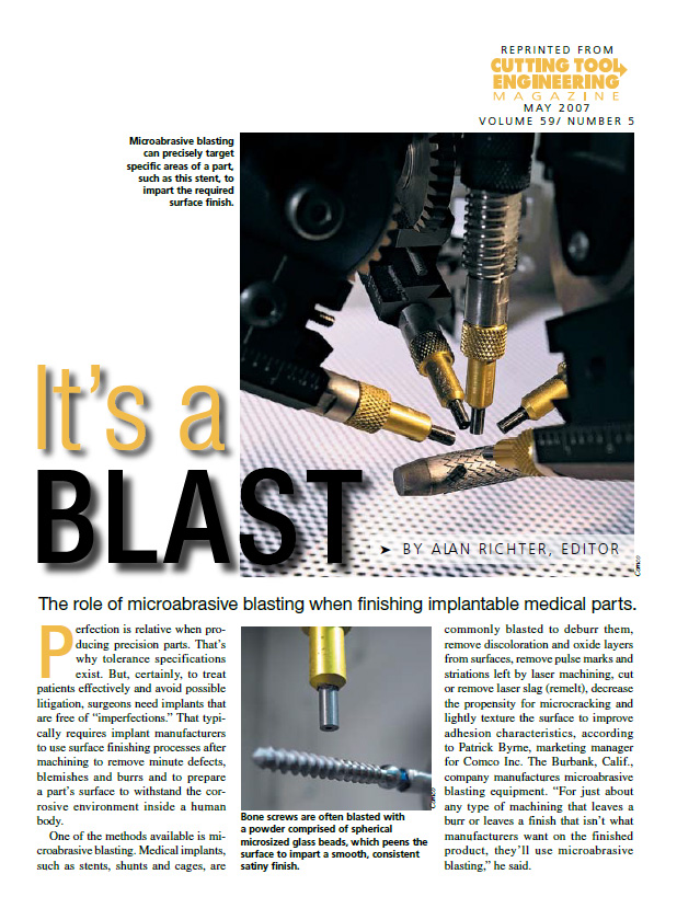 Article- It's a Blast in Cutting Tool Engineering