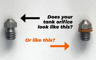 Maintenance Tip: Check the seal on the tank orifice!